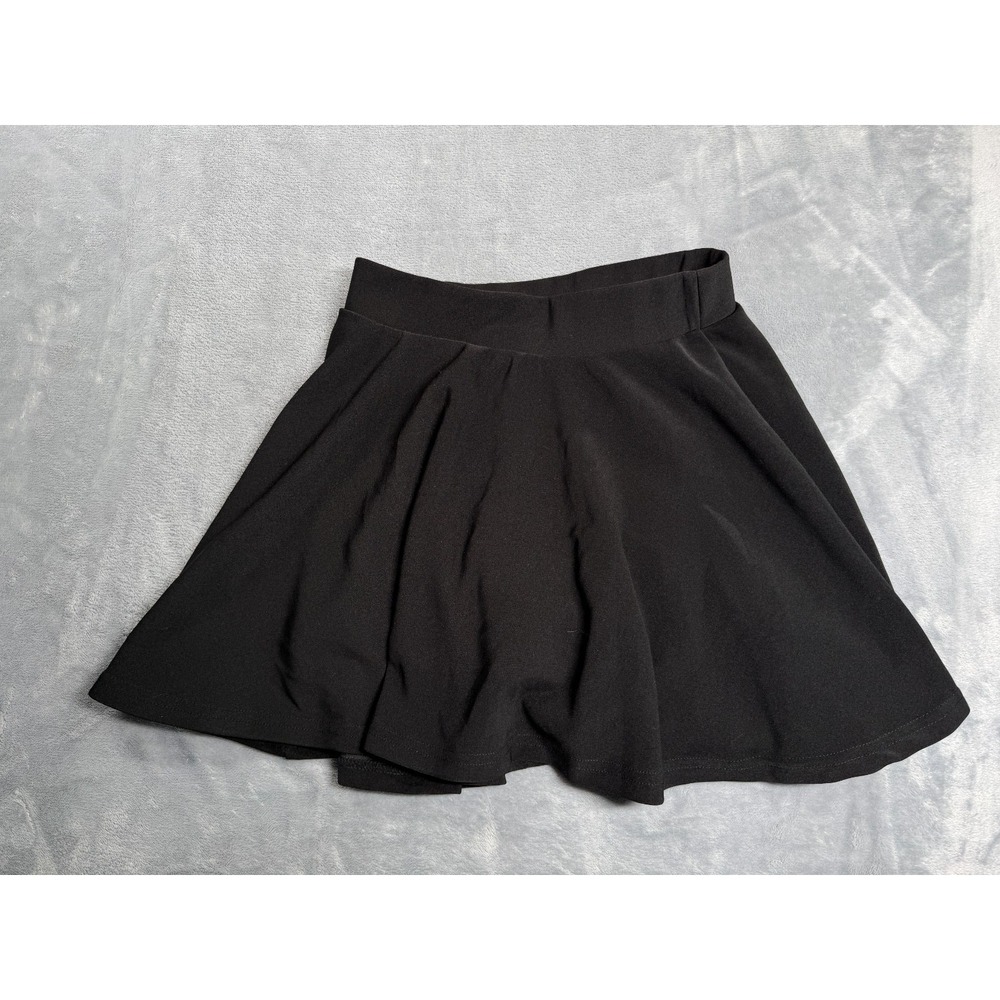 New Mix Scuba Flare Skort Women M Black Stretch Built In Brief Modern Minimalist